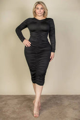Women's Dresses - Divas Ruched Midi Dress | Image & Stylez