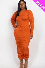 Women's Dresses - Divas Ruched Midi Dress | Image & Stylez
