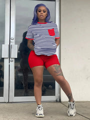 Image & Stylez LLCBiker Shorts SetOn The Go Biker Shorts SetThis Trendy 2pc Striped Top and Biker Shorts set is super cute and stylish. The material is lightweight, breathable and comfortable to touch. Perfect for quick runs shorts Set
