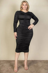 Women's Dresses - Divas Ruched Midi Dress | Image & Stylez