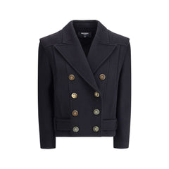 Balmain Black Wool Coat