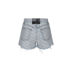 Alexander Wang Blue Cotton Bermuda Shorts