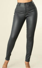 Sleek Physique High Waist Faux Leather Pants