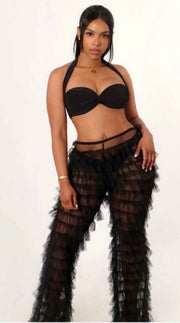 Frill Me Baby
Tiered Ruffled Tulle Cover Up Pants