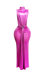 Celestial Royalty Mock Neck Dress