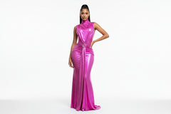 Celestial Royalty Mock Neck Dress