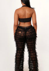 Frill Me Baby 
Tiered Ruffled Tulle Cover Up Pants