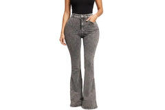 Goddess Pinched Flare Denim Pants