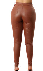 Sleek Physique High Waist Faux Leather Pants