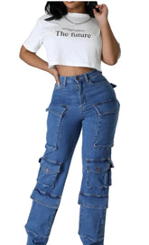 Stay Ready Cargo Denim Pants