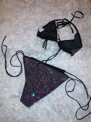 Image & Stylez LLCRhinestone SetWomen's Rhinestone SetWomen's Sparkle Sunset Drip Rhinestone Set Color Black Size:Lswimwear new arrivals