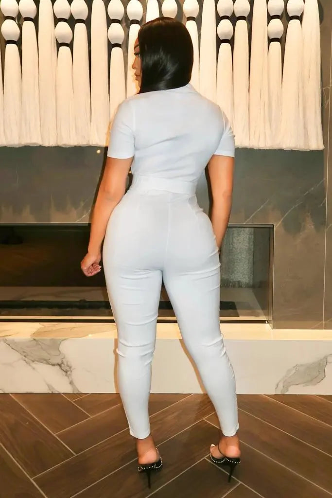 Ladies Short Sleeve Jumpsuit