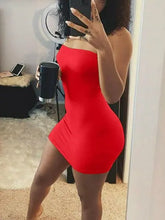 Red mini off the shoulder dress, casual and comfy.