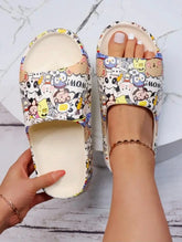 Teddy & Friends Slides with cute character design, open toe, sporty look.