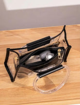 City Girl Clear Bag with handles and included pouch.