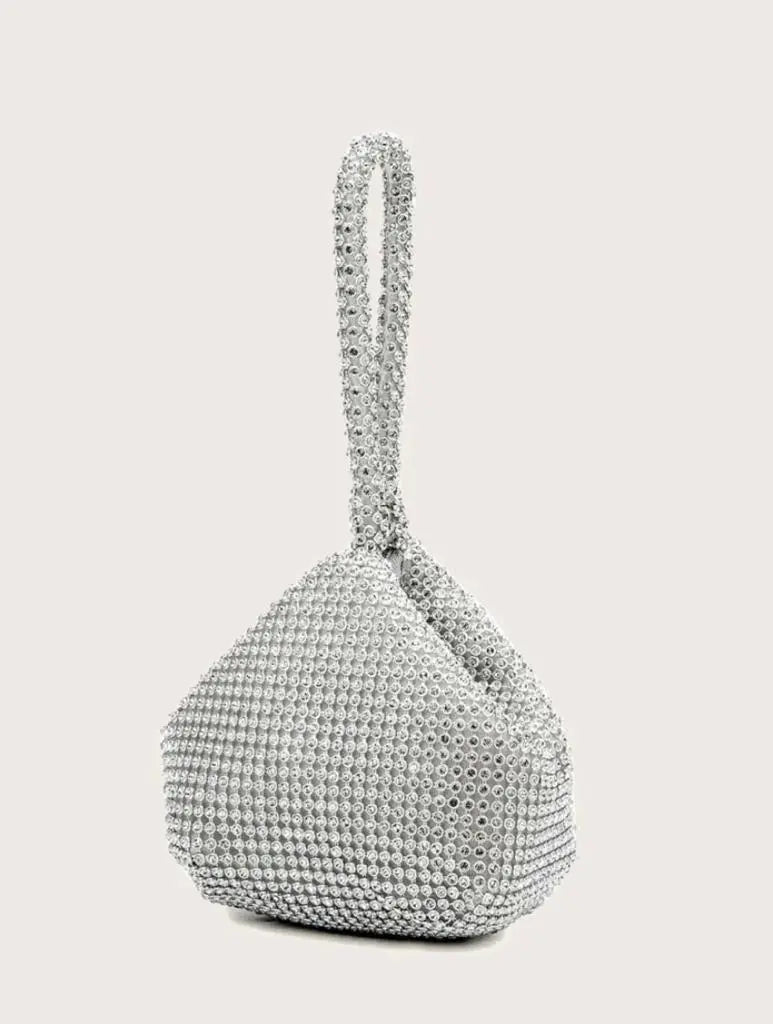 Luxurious blinged handle clutch bag, perfect evening accessory, Reallity Bag.