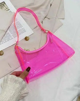 Colorburst Handbags - Colorful jelly handbag in vibrant pink.
