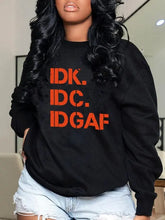 Care Long Sleeve Sweater with Letter Print Design