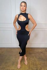 Image & Stylez LLCPrime Time CutPrime Time Cut Out DressLadies, This one's For you, Prime Time Cut Out Dress Color Black Size:L