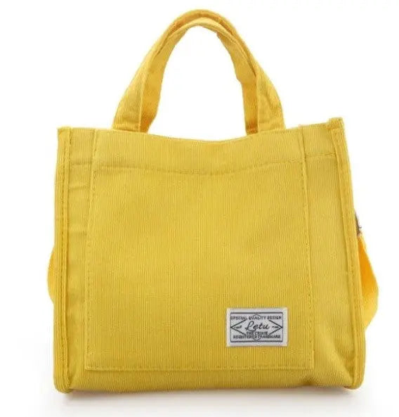Yellow women's handbag 30×25×10CM, casual style, also available in black, brown, and green.