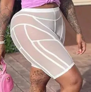 Image & Stylez LLCSummer Sexy Mesh TightsSummer Sexy Mesh TightsElastic Mesh Sexy Summer Biker Shorts