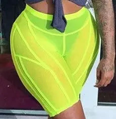 Image & Stylez LLCSummer Sexy Mesh TightsSummer Sexy Mesh TightsElastic Mesh Sexy Summer Biker Shorts