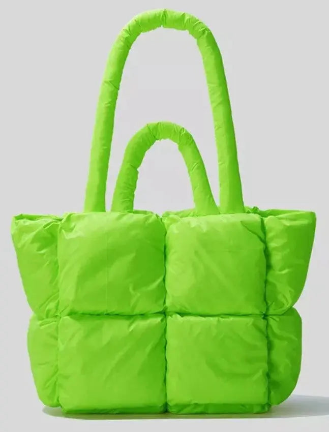 Image & Stylez LLCFun & Futuristic Puffy HandbagFun & Futuristic Puffy HandbagThis chic and stylish handbag is designed in puffed fabric for a futuristic look you’ll love. Each bag comes with double sized handles for a versatile and comfortablHandbags