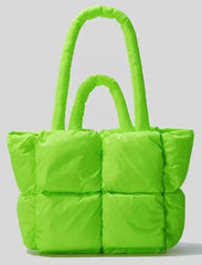 Image & Stylez LLCFun & Futuristic Puffy HandbagFun & Futuristic Puffy HandbagThis chic and stylish handbag is designed in puffed fabric for a futuristic look you’ll love. Each bag comes with double sized handles for a versatile and comfortablHandbags