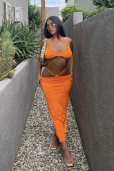 Orange Dare Sun Skirt Set, perfect for vacation.