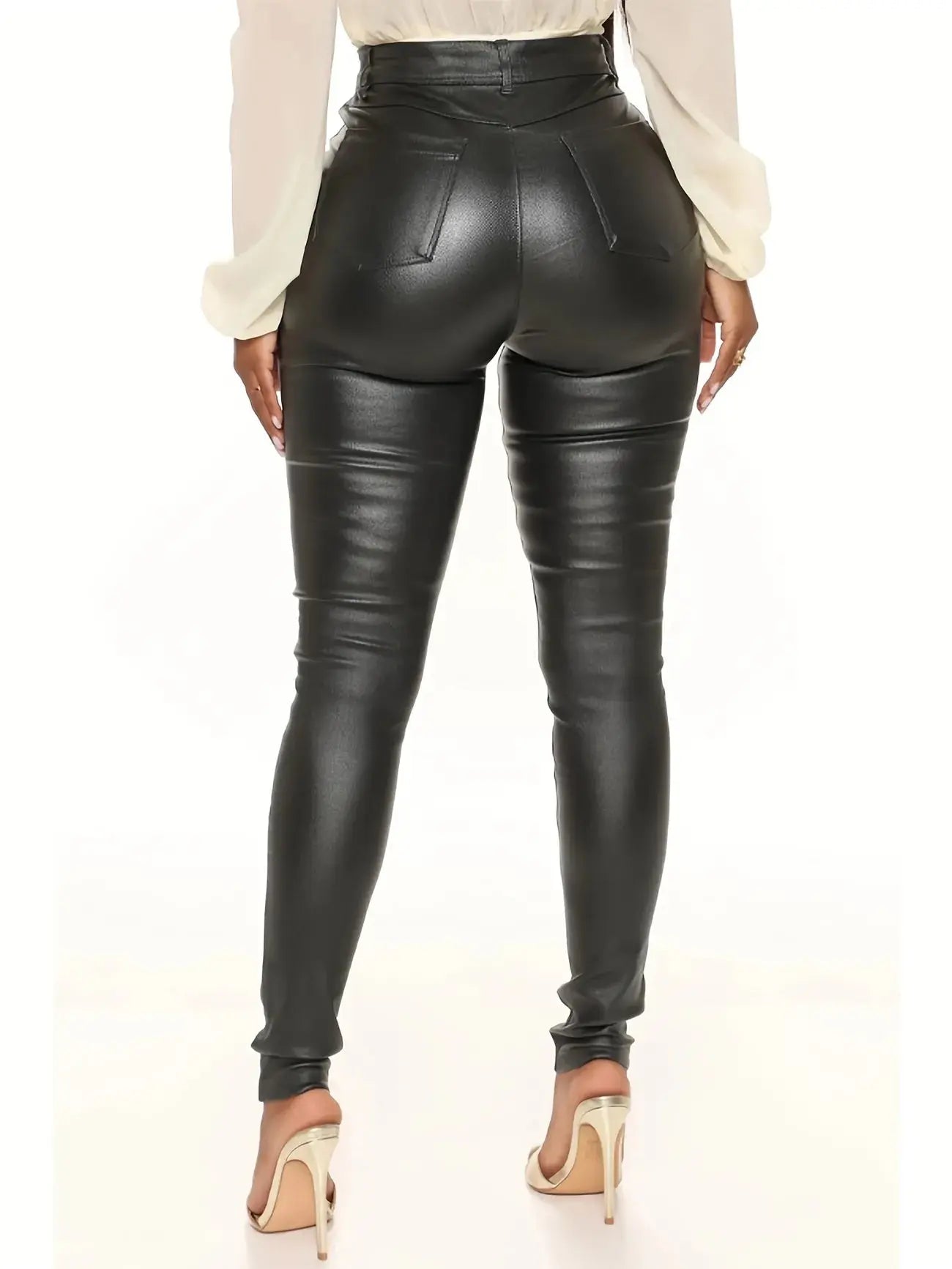 Image & Stylez LLCFaux Leather Jean PantsWomen's Faux Leather Jean PantsThese high rise faux leather jeans. These classic faux leather jeans feature 2 rear pockets and a slim fit. Perfect to dress up or down.pants