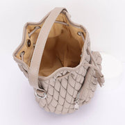 Quilted Faux Leather Bucket Bag