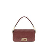Fendi Bordeaux Calf Leather Bos Taurus Shoulder Bag
