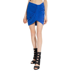 Balmain Blue Elastane Mini Skirt