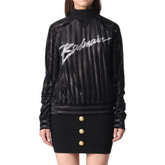 Balmain Black Elastane Sweatshirt
