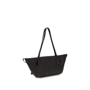 Balmain Black Raffia Shoulder Bag