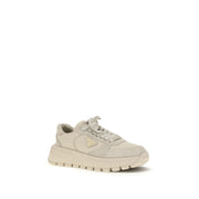 Prada Beige Recycled Polyamide Athletic Sneakers