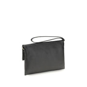 Fendi Black Calf Leather Bos Taurus Clutch Bag