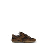 Miu Miu Brown Calf Leather Bos Taurus Athletic Sneakers