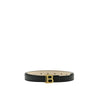 Balmain Black Leather Regular Belt