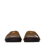 Miu Miu Brown Leather Slippers