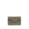 Saint Laurent Gray Lamb Leather Shoulder Bag