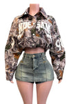 All Eyrs On Me Cropped Jacket