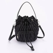 Quilted Faux Leather Bucket Bag