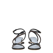 Fendi Multicolor Leather Flat Sandals