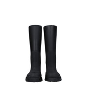 Burberry Black Cotton Rain Boots