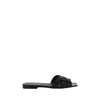 Saint Laurent Black Calf Leather Bos Taurus Sandals