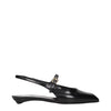 Prada Black Leather Flat Sandals