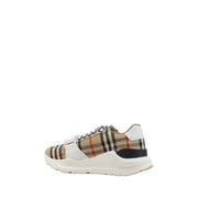 Burberry Beige Calf Leather Bos Taurus Athletic Sneakers