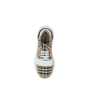 Burberry Beige Calf Leather Bos Taurus Athletic Sneakers