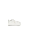 Prada White Calf Leather Bos Taurus Platform Sneakers